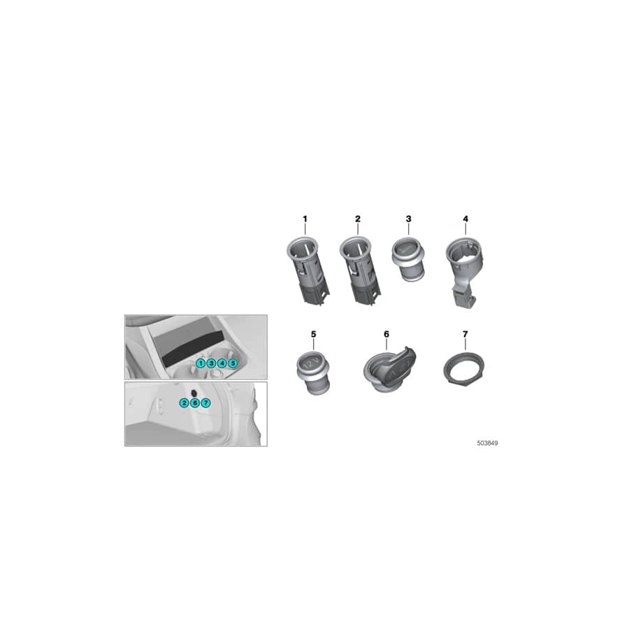 Genuine BMW 61347947771 G06 G05 G07 Plug-In Socket (Inc. 220d, 318d & X7 M50dX) | ML Performance UK Car Parts