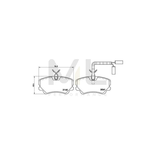 Brembo P 23 035 Brake Pad Set For Alfa Romeo 33 With Brake Caliper Screws | ML Performance Car Parts