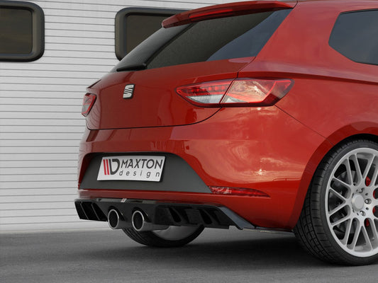 Maxton Design SE-LE-3F-CU-RS2T Rear Valance V.2 Seat Leon MK3 Cupra Facelift (2017-) | ML Performance UK Car Parts