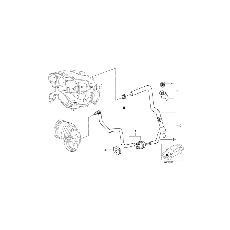 Genuine BMW 11611435981 E46 Hose Elbow (Inc. 323i, 320i & 318i) | ML Performance UK Car Parts