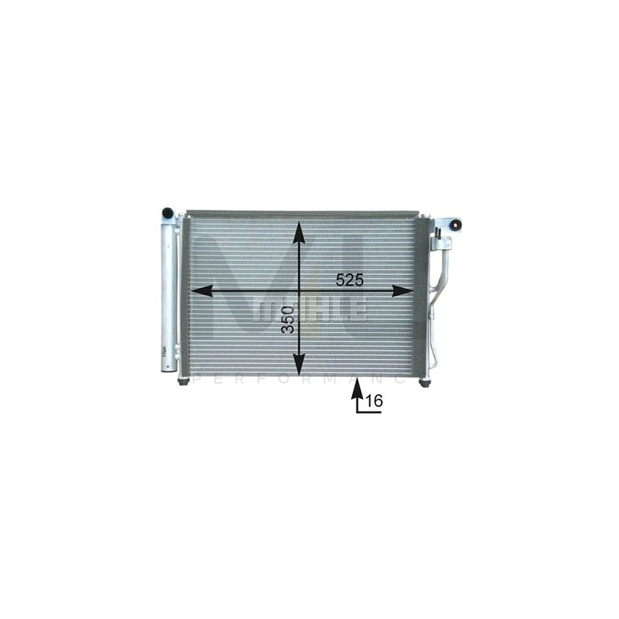 MAHLE ORIGINAL AC 439 000P Air conditioning condenser for HYUNDAI ACCENT with dryer | ML Performance Car Parts