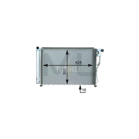 MAHLE ORIGINAL AC 439 000P Air conditioning condenser for HYUNDAI ACCENT with dryer | ML Performance Car Parts