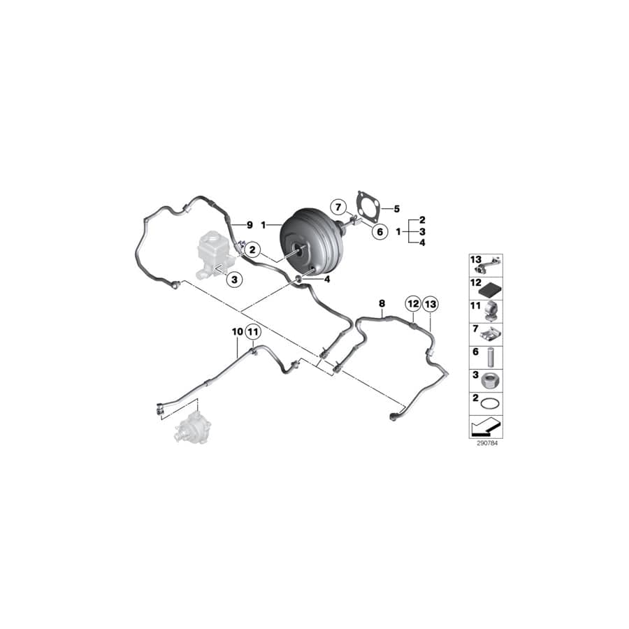 Genuine BMW 11667576784 F01 F02 Vacuum Pipe (Inc. 528i, 730i & 530i) | ML Performance UK Car Parts