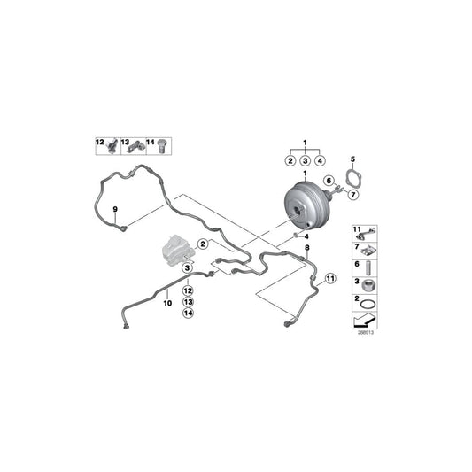 Genuine BMW 11667576780 F01 F06 Vacuum Pipe (Inc. 535i, 640iX & 740i) | ML Performance UK Car Parts