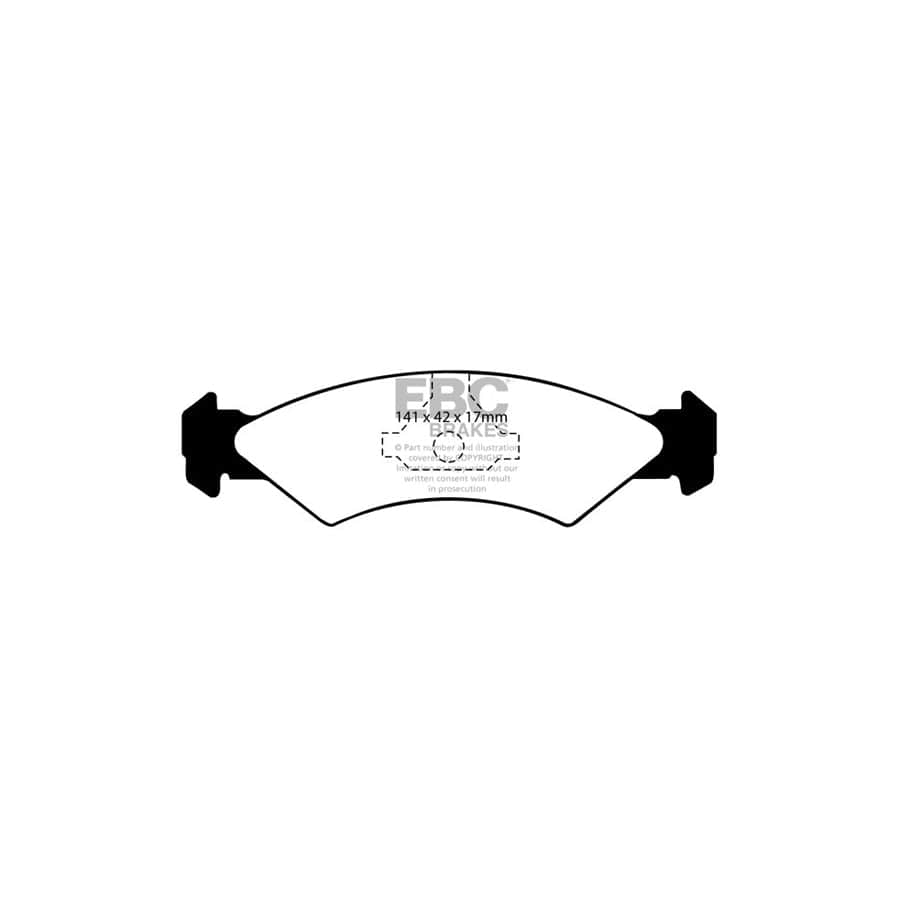 EBC PD01KF550 Ford Fiesta Mk2 Greenstuff Front Brake Pad & Plain Disc Kit  2 | ML Performance UK Car Parts