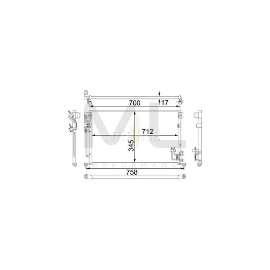 MAHLE ORIGINAL AC 485 000S Air conditioning condenser without dryer | ML Performance Car Parts