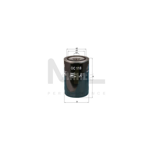 MAHLE ORIGINAL OC 118 Oil Filter Spin-on Filter, with one anti-return valve | ML Performance Car Parts