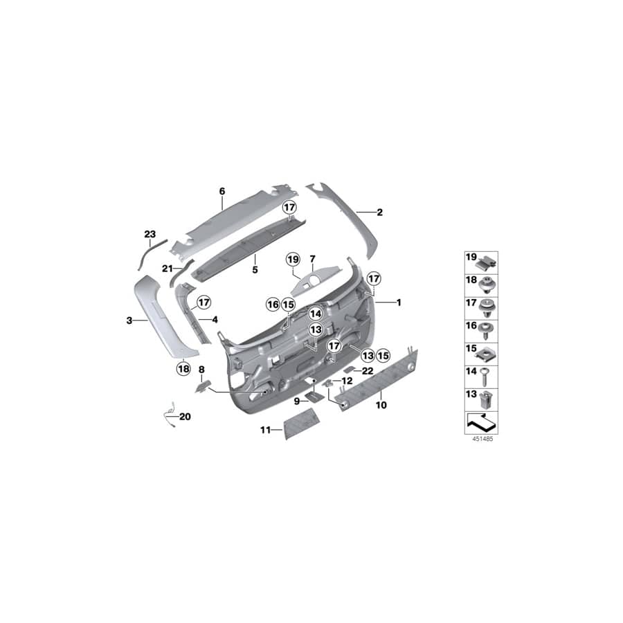 Genuine BMW 51497319039 F31 Cover, Catch Bracket EVERESTGRAU (Inc. 328iX, 335iX & 340iX) | ML Performance UK Car Parts