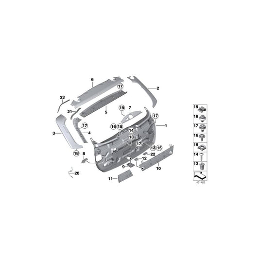 Genuine BMW 51497319039 F31 Cover, Catch Bracket EVERESTGRAU (Inc. 328iX, 335iX & 340iX) | ML Performance UK Car Parts