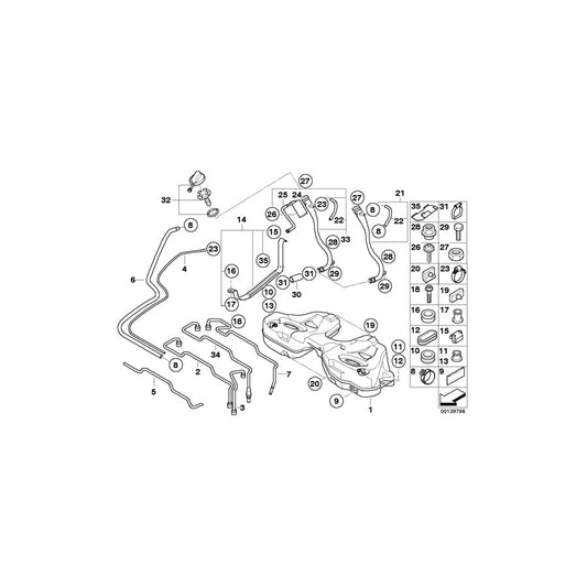 Genuine BMW 16117185363 E65 E67 E66 Hose (Inc. 745LiS, 750Li & 735i) | ML Performance UK Car Parts