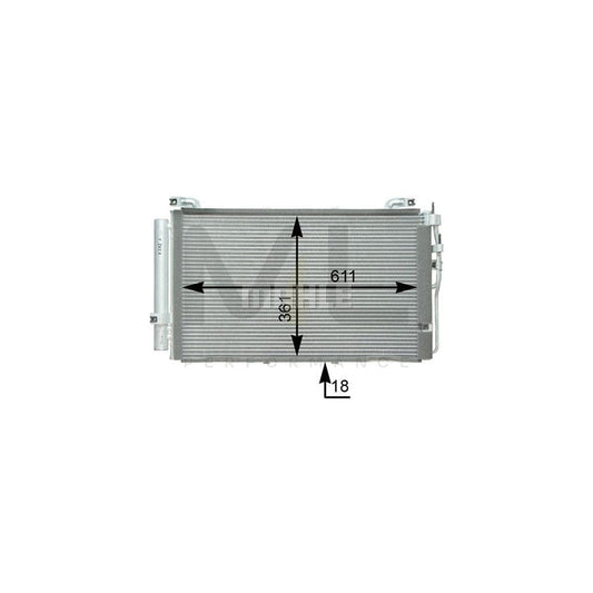 MAHLE ORIGINAL AC 391 000P Air conditioning condenser for HYUNDAI Matrix (FC) with dryer | ML Performance Car Parts