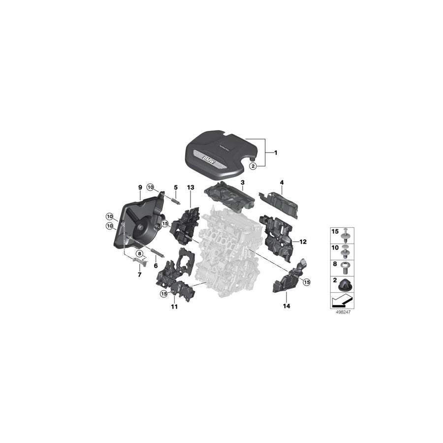 Genuine BMW 11148580371 F48 F39 F45 Cover, Acoustic (Inc. 216d, X2 16d & One D) | ML Performance UK Car Parts