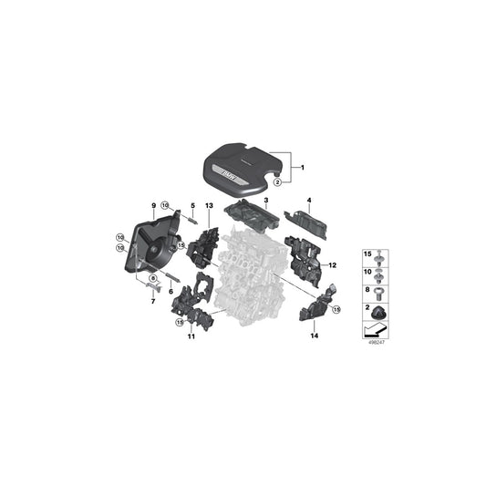 Genuine BMW 11148580371 F48 F39 F45 Cover, Acoustic (Inc. 216d, X2 16d & One D) | ML Performance UK Car Parts