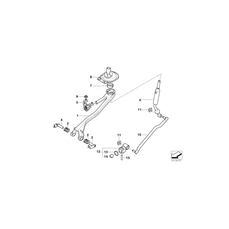 Genuine BMW 25117540420 E53 Selector Rod Chrome-free CR(VI) (Inc. X5 3.0i) | ML Performance UK Car Parts