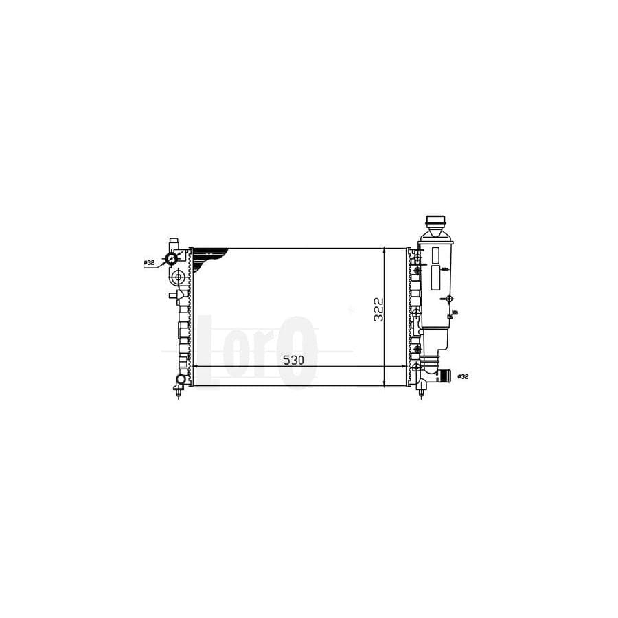 Abakus 0090170037 Engine Radiator For Citroën Saxo Hatchback | ML Performance UK