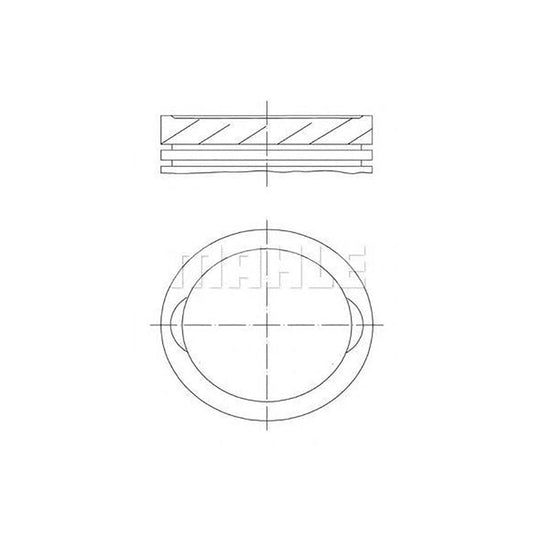 MAHLE ORIGINAL 640 42 00 Piston for NISSAN Micra I Hatchback (K10) 71 mm, with piston rings | ML Performance Car Parts