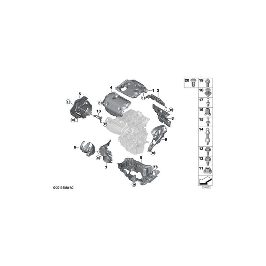 Genuine BMW 11148607071 Bracket For Acoustic Cover (Inc. i8) | ML Performance UK Car Parts