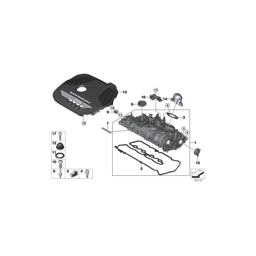 Genuine BMW 11148661683 F44 F39 F40 Engine Cover (Inc. M135iX, X2 M35iX & M235iX) | ML Performance UK Car Parts