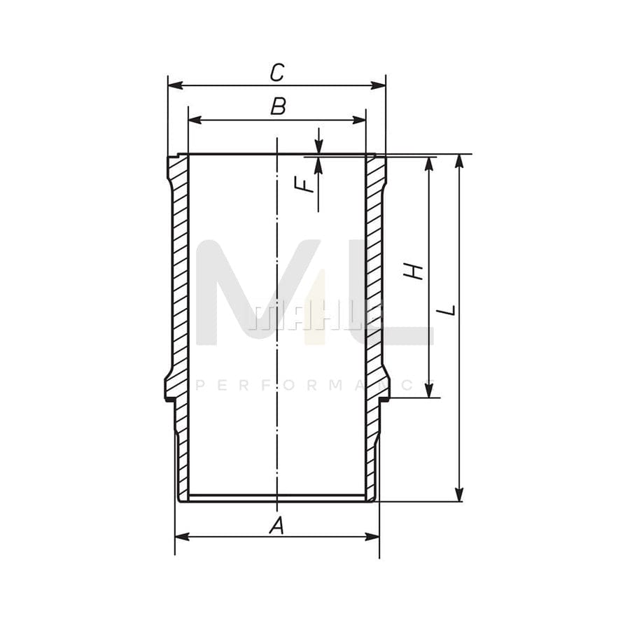 MAHLE ORIGINAL 039 WN 27 01 Cylinder Sleeve 70,0mm | ML Performance Car Parts