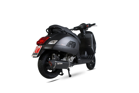 Scorpion RVE212BCER Vespa Serket Parallel Full System - Black Ceramic Coated Sleeve And Link Pipe (GTS 125 / GTS250 / GTS300) | ML Performance UK UK