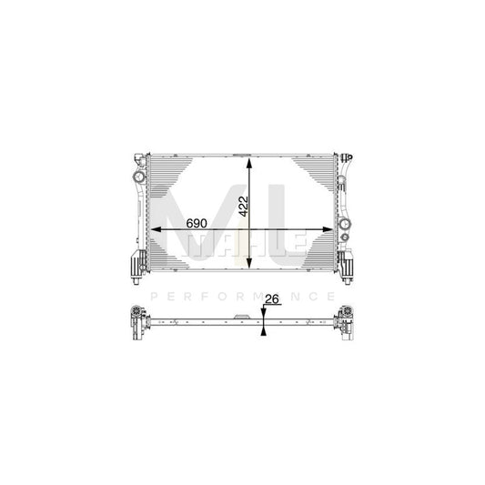 MAHLE ORIGINAL CR 931 000P Engine radiator Brazed cooling fins | ML Performance Car Parts