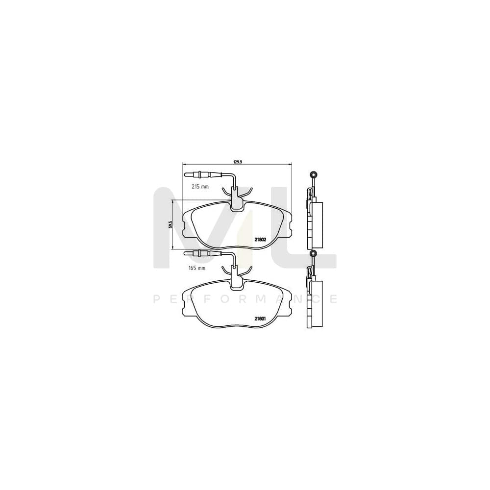 Brembo P 23 061 Brake Pad Set With Brake Caliper Screws | ML Performance Car Parts