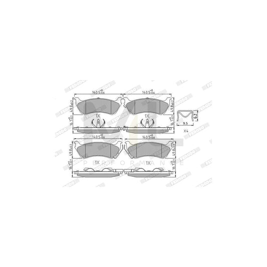 Ferodo Fdb4662 Brake Pad Set Premier Eco Friction, Prepared For Wear Indicator, Without Accessories | ML Performance Car Parts