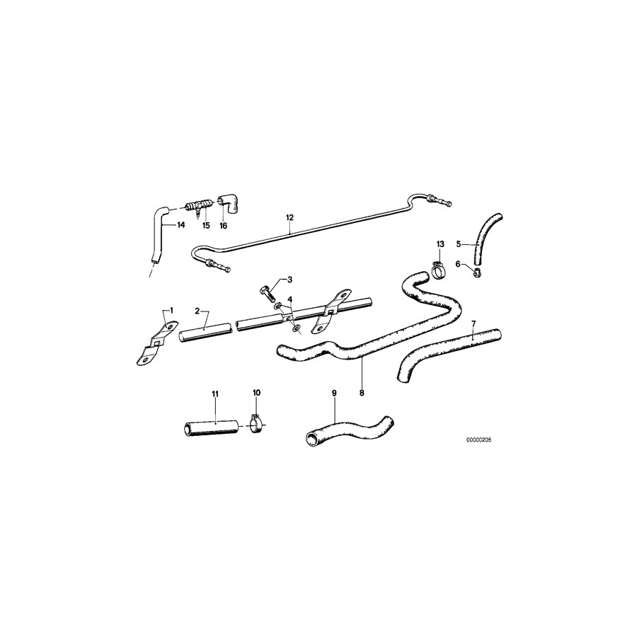 Genuine BMW 11151269257 E21 E12 Vent Hose (Inc. 320 & 520) | ML Performance UK Car Parts