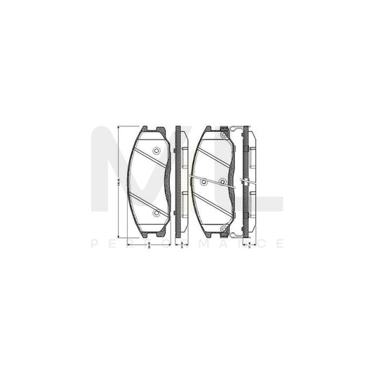 Bosch 0986Tb2815 Brake Pad Set Excl. Wear Warning Contact, With Accessories  | ML Performance Car Parts