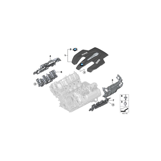 Genuine BMW 11149454132 G06 G12 G30 Cover, Acoustic, Engine Block Zyl. 1-4 (Inc. M850iX, ALPINA B7 & X6 M50iX) | ML Performance UK Car Parts