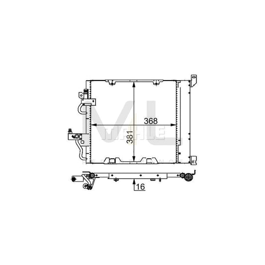 MAHLE ORIGINAL AC 376 000S Air conditioning condenser with dryer | ML Performance Car Parts