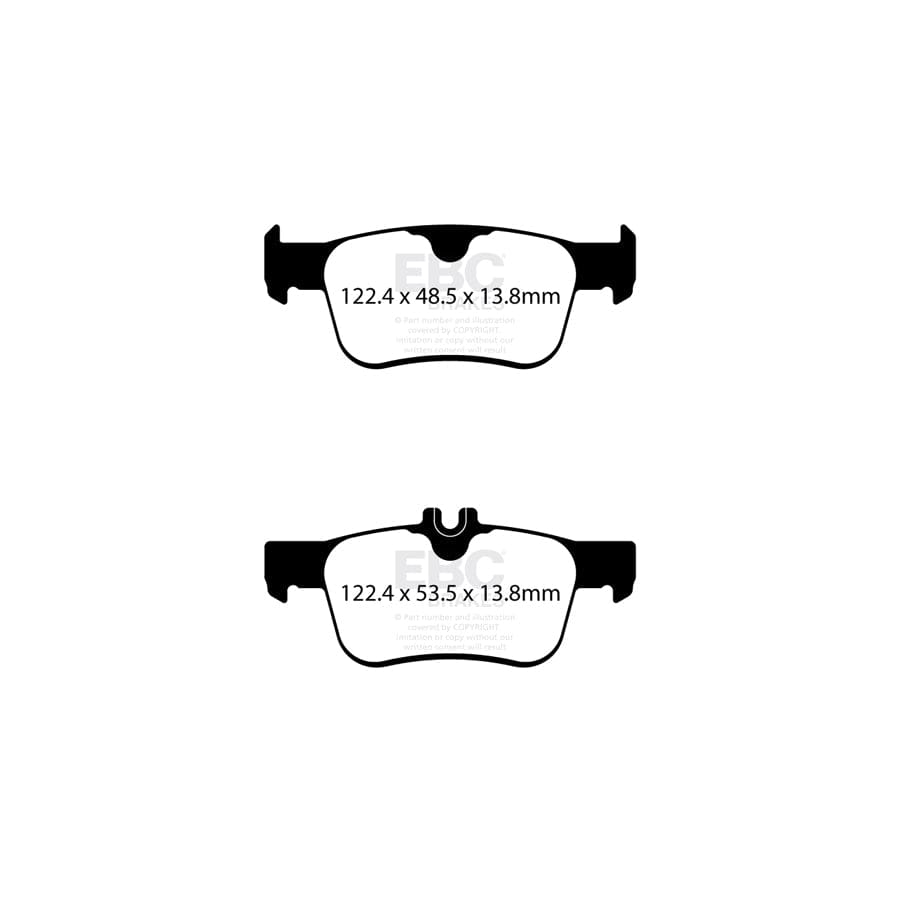 EBC PD03KR1008 Honda Civic Yellowstuff Rear Brake Pad & Plain Disc Kit - ATE Caliper 2 | ML Performance UK Car Parts