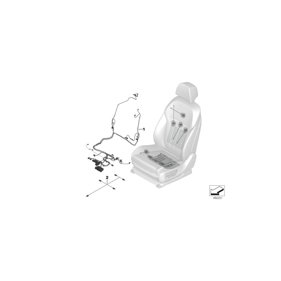 Genuine BMW 61128736207 G07 G05 G06 Wiring Set Seat Left (Inc. X7 50iX, X6 30dX & X5 25dX) | ML Performance UK Car Parts