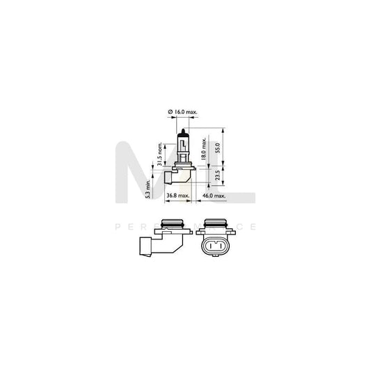 PHILIPS 9006XVPB1 Bulb, spotlight HB4 12V 51W P22d Halogen | ML Performance Car Parts