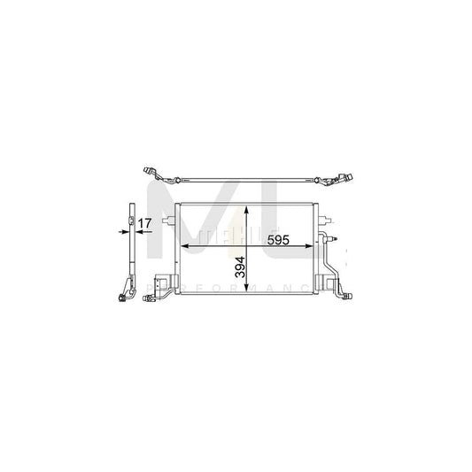 MAHLE ORIGINAL AC 403 000S Air conditioning condenser for AUDI A6 with seal ring, without dryer | ML Performance Car Parts