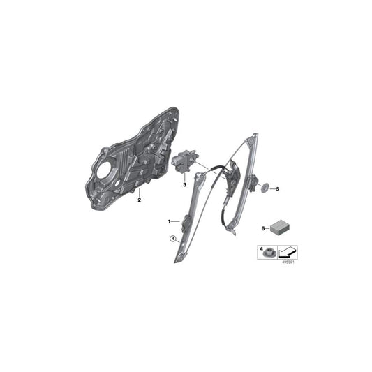 Genuine BMW 61358492085 G32 Drive, Window Lifter, Rear Left (Inc. 630dX, 630i & 620d) | ML Performance UK Car Parts