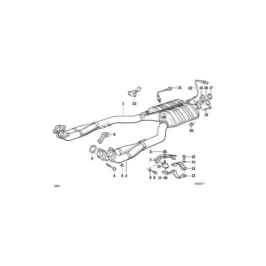 Genuine BMW 18301741688 E34 Right Exhaust Support A5S 560Z (Inc.  & 540i) | ML Performance UK Car Parts