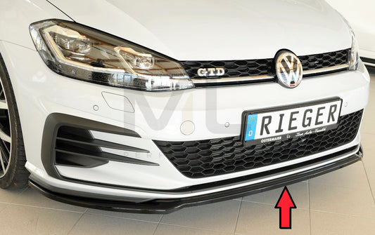 Rieger 00088148 VW Mk7 Golf Front Splitter (GTI, GTD & GTE) 1 | ML Performance UK Car Parts