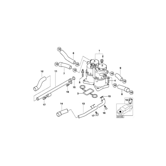 Genuine BMW 11152248390 E38 Vent Hose Zyl. 1-4 (Inc. 740d) | ML Performance UK Car Parts