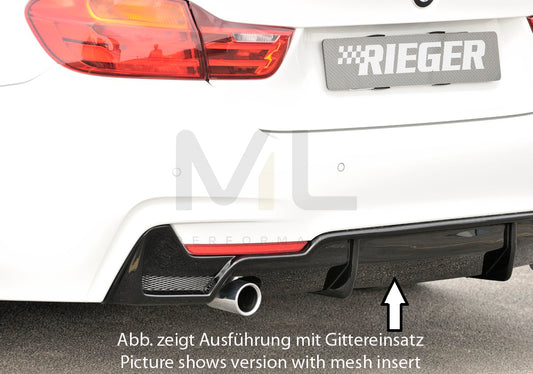 Rieger 00088054 BMW 4 Series F32 F33 F36 Rear Diffuser 1 | ML Performance UK Car Parts