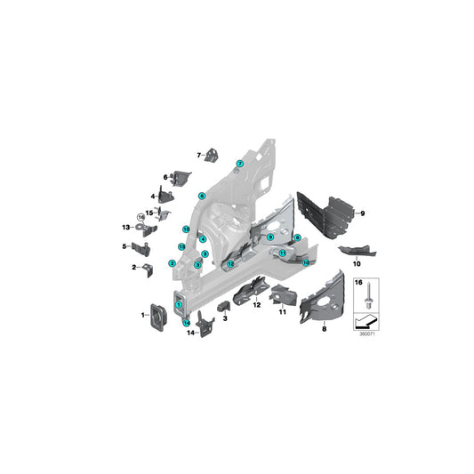 Genuine BMW 41007186660 E70 F16 Bracket, Module Carrier, Right (Inc. X5 30dX, X6 50iX 4.0 & X6 M50dX) | ML Performance UK
