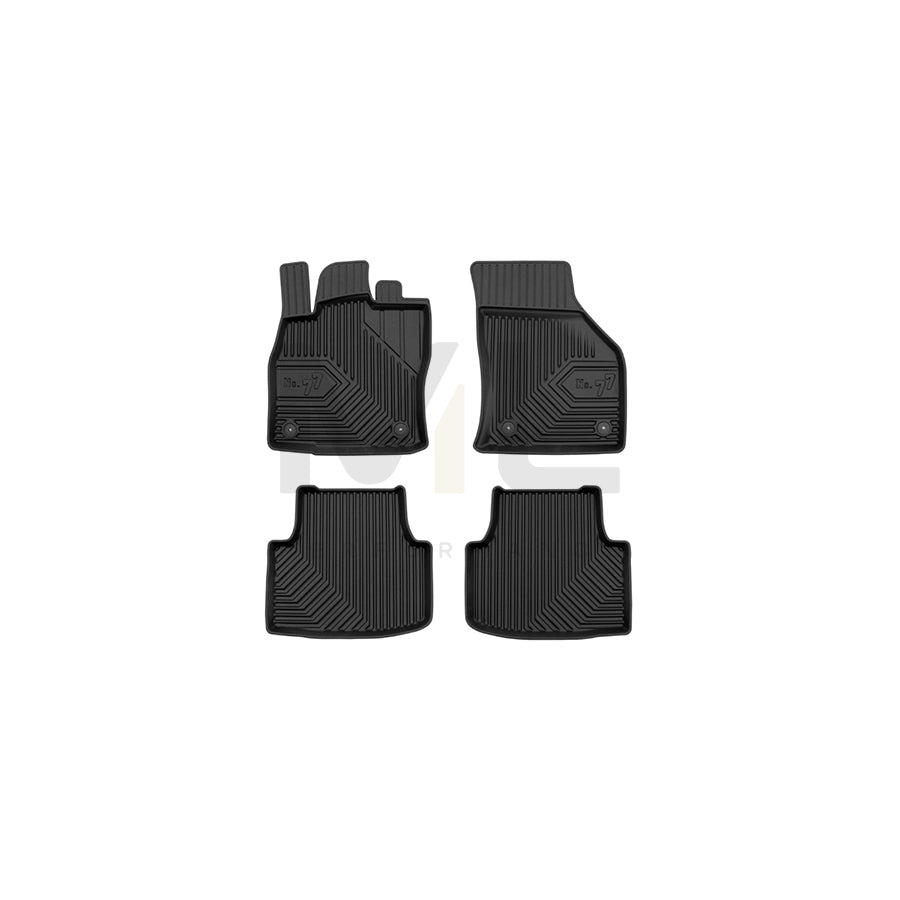 FROGUM Tailored, No.77 77409972 Floor mat set for SEAT LEON Elastomer, Front and Rear, Quantity: 4, Black | ML Performance Car Parts