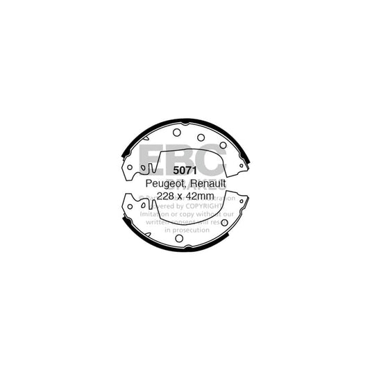 EBC 5071 Citroen Peugeot Renault Front/Rear Brake Shoes 1 | ML Performance UK Car Parts