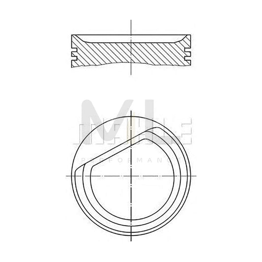 MAHLE ORIGINAL 003 22 01 Piston 84,25 mm, with piston rings | ML Performance Car Parts
