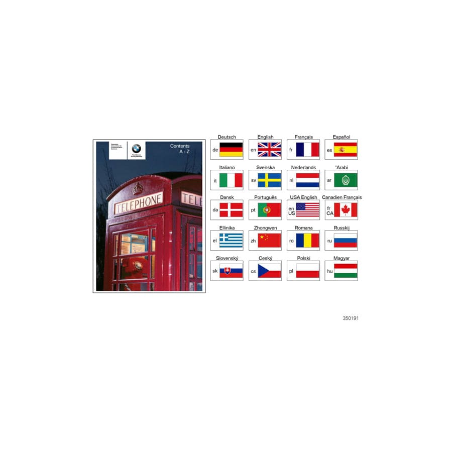 Genuine BMW 01410157456 E39 E83 E53 Owner'S Handbook, Telephone "En Us" SA639 (Inc. Z4 M3.2, Z4 3.0i & X5 4.4i) | ML Performance UK Car Parts