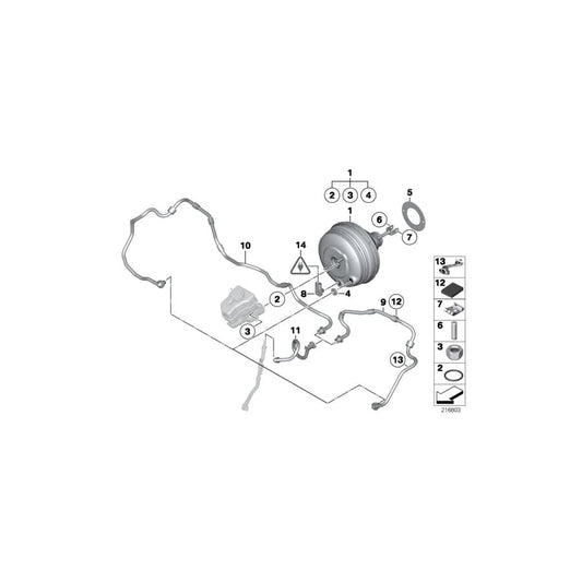 Genuine BMW 11667599548 F13 F07 RR6 Clip, Vacuum Pipe (Inc. 525d, 750LiX & 640i) | ML Performance UK Car Parts