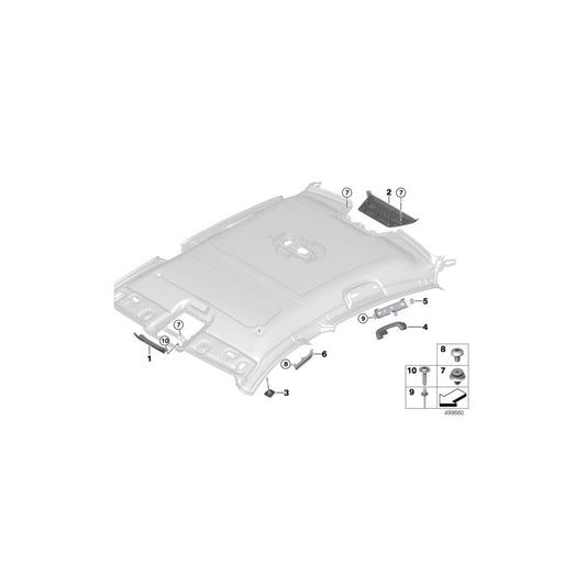 Genuine BMW 51448094128 F93 G16 Trim, Rear Brake Light, Alcantara BLACK (Inc. M850iX, 840i & 840dX) | ML Performance UK Car Parts