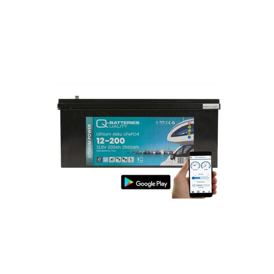 Q-Batteries Qbatteries Lithium Akku 12200 12.8V 200ah 2560wh LiFePO4 Battery with Bluetooth | ML Performance UK Car Parts