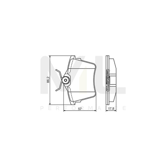 Bosch 0986495090 Brake Pad Set With Mounting Manual BP1537 | ML Performance Car Parts