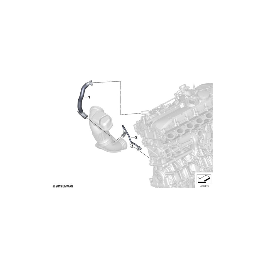 Genuine BMW 11157936327 G07 G15 G11 Ventilation Line, Heated (Inc. X5 40iX, 745LeX & 840i) | ML Performance UK Car Parts